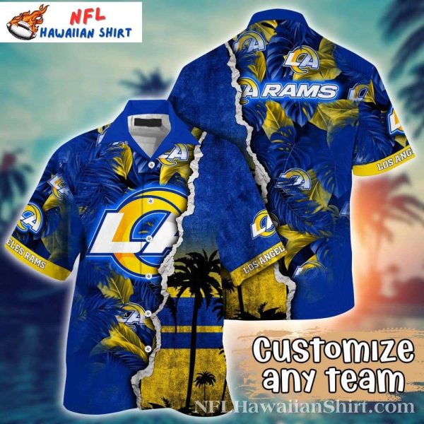 Breezy LA Rams Hawaiian Button-Up – Custom Team Pride Edition