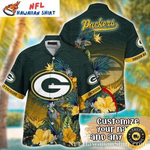 Breezy Palms – Green Bay Packers Personalized Tropical Hawaiian Shirt