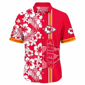 Bright Chiefs Bloom Kansas City Hawaiian Shirt 1 1