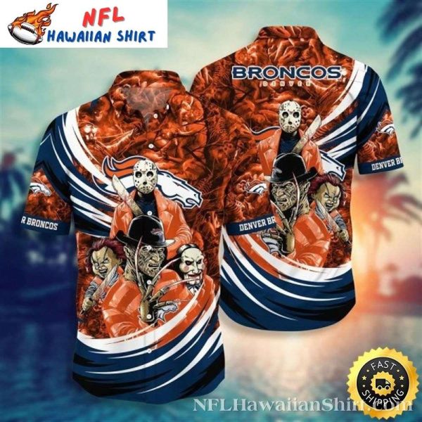 Bronco Horror Showdown – Halloween Hawaiian Broncos Shirt