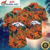 Broncos Midnight Tropical Foliage Customizable Hawaiian Shirt