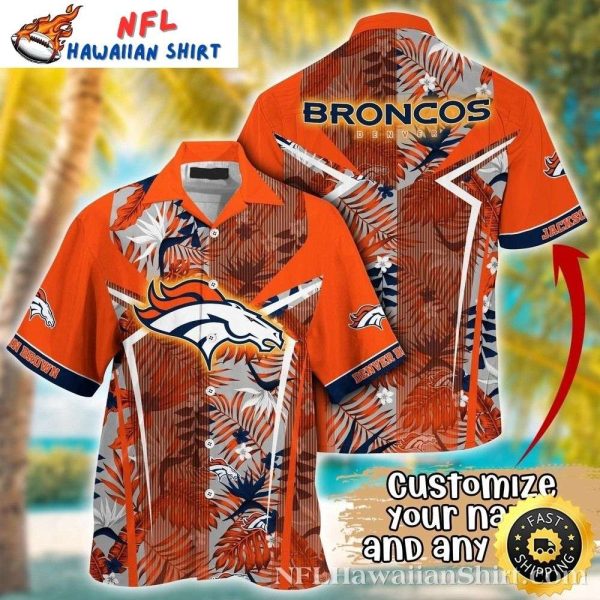Broncos Tropical Paradise Custom Name Hawaiian Shirt