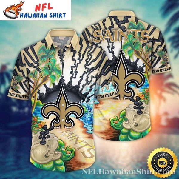 Brutiful New Orleans Saints Tropical Hawaiian Shirt – Oceanfront Fan Gear