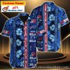 Buffalo Bills Blue Palm Fronds Hawaiian Shirt