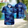 Buffalo Bills Blue Wave And Logo Print Hawaiian Shirt