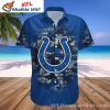 Brutiful Blue White Floral Colts Pride – Indianapolis Colts Hawaiian Shirt