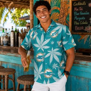 Cannabis Kickoff Miami Dolphins Hawaiian Shirt – High Tide All-Over Print