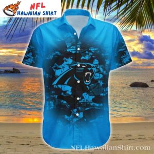 Carolina Panthers Abstract Art Blue Ocean Hawaiian Shirt