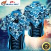 Carolina Panthers Bold Blue Tropical NFL Hawaiian Shirt For Men