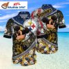 Customizable Pittsburgh Pride Black And Gold Stripe Steelers Hawaiian Shirt