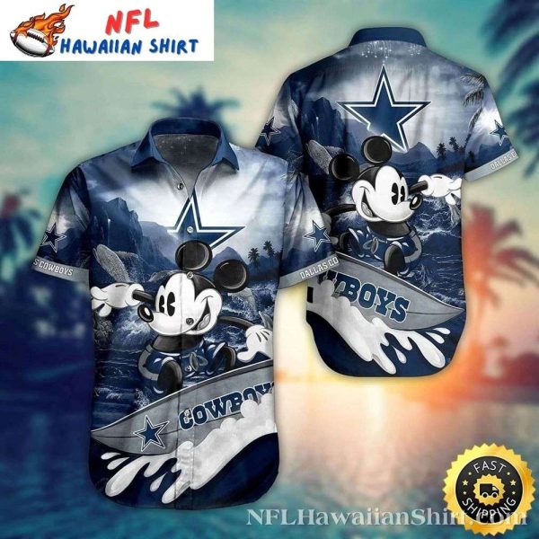 Cartoon Fun Mickey Dallas Cowboys Tropical Shirt – Whimsical Playmaker