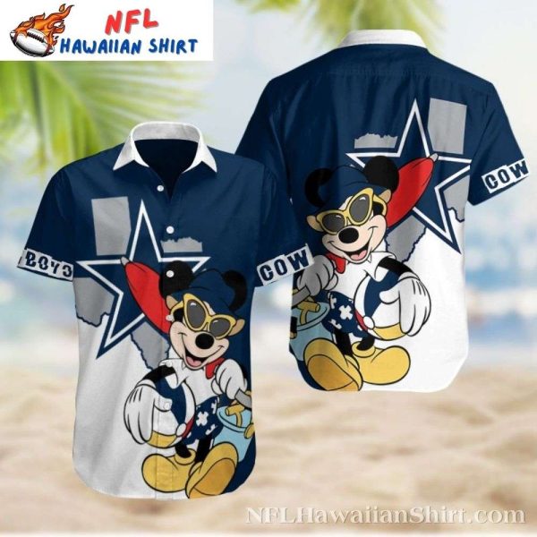 Celebrity Cartoon Starred Dallas Cowboys Mickey Hawaiian Shirt