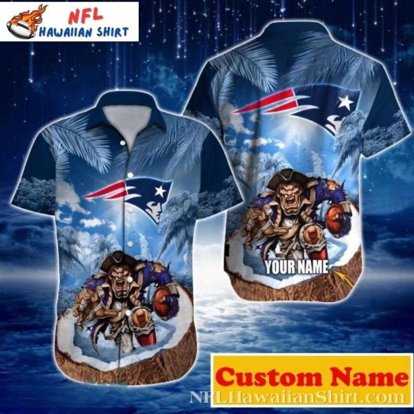 Celestial Tackle – Personalized New England Patriots Night Sky Hawaiian Shirt