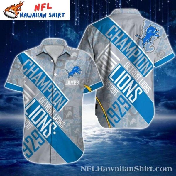 Championship Legacy Personalized Detroit Lions Hawaiian Shirt