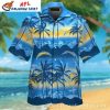Bolt Action Blue Floral Chargers Hawaiian Shirt