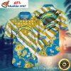 Classic Color Block Los Angeles Chargers Men’s Tropical Shirt