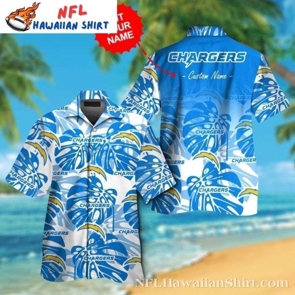 Chargers Island Palms – Customizable Name Hawaiian Shirt