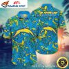 Bold Stripe Los Angeles Chargers Men’s Aloha Shirt
