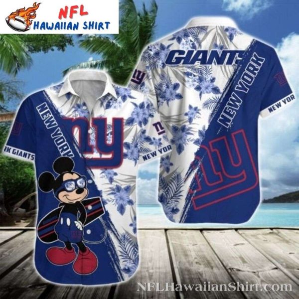 Cheerful Character NY Giants Tropical Paradise Hawaiian Shirt