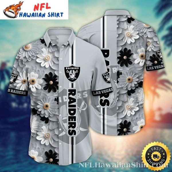 Chic Floral Elegance Las Vegas Raiders Men’s Hawaiian Shirt