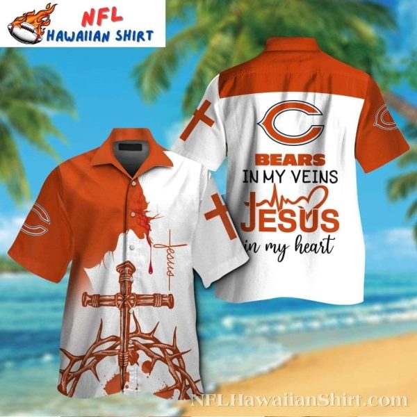 Chicago Bears Faithful Spirit Cross Hawaiian Shirt