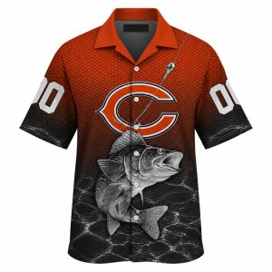 Chicago Bears Fisherman Personalized Hawaiian Shirt 1