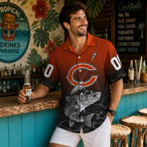Chicago Bears Fisherman Personalized Hawaiian Shirt