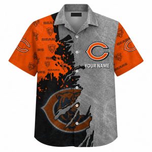 Chicago Bears Grunge Splash Hawaiian Shirt 1