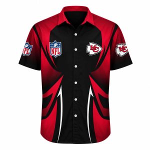 Chiefs Blaze Red and Black Kansas City Hawaiian Shirt 1