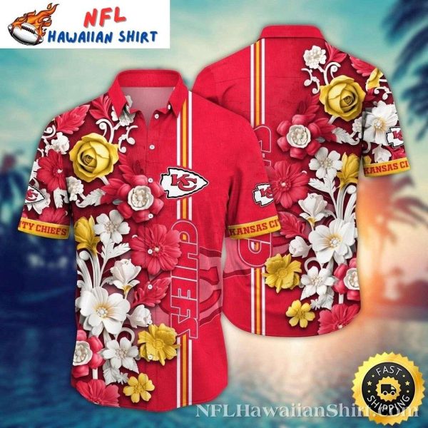 Chiefs Floral Blitz – Kansas City Chiefs Men’s Hawaiian Shirt
