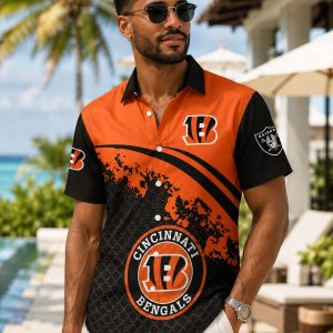 Cincinnati Bengals Grunge Splash Hawaiian Shirt – Who Dey Nation Edition
