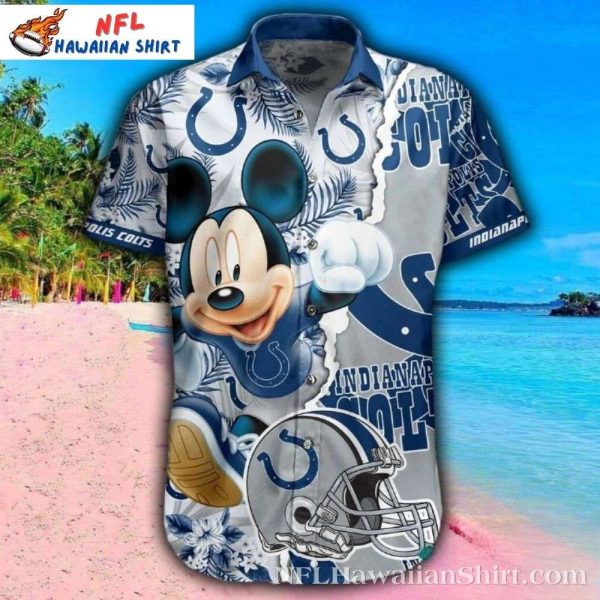 Classic Cartoon Icon – Indianapolis Colts Mickey Themed Hawaiian Shirt