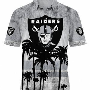 Classic Fade Las Vegas Raiders Mens Hawaiian Shirt 1 3