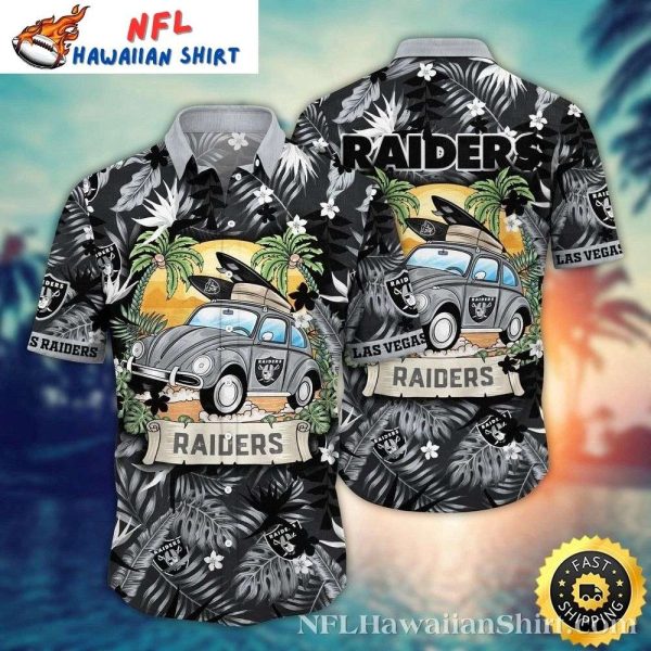 Classic Las Vegas Raider Roadtrip Palm Hawaiian Shirt