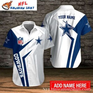 Classic NFL Stripe Dallas Cowboys Custom Name Hawaiian Shirt