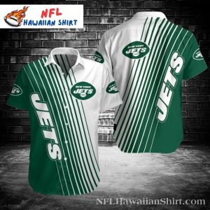 Classic Pinstripe NY Jets Supporter’s Hawaiian Shirt