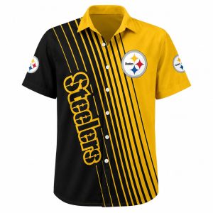 Classic Striped Pittsburgh Steelers Hawaiian Shirt 1