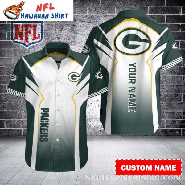 Classic Stripes Green Bay Packers Tropical Hawaiian Shirt – Custom Name Feature