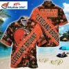 Cleveland Browns Custom Name Mascot And Fireball Hawaiian Shirt