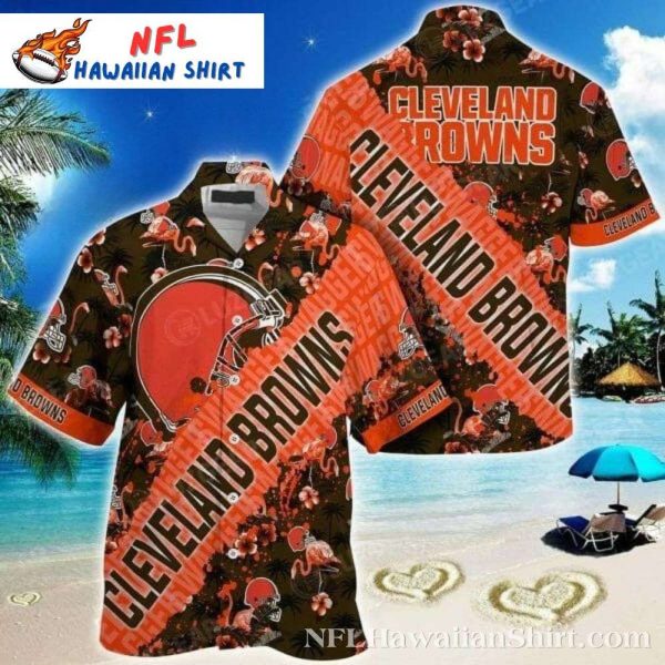 Cleveland Browns Beachside Blitz – Tropical Football Fanfare Hawaiian Shirt