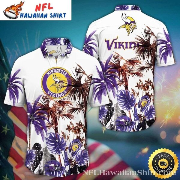 Coastal Breeze Minnesota Vikings Tropical Hawaiian Shirt