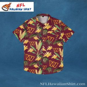 Commanders Sunset Palms – Tropical Hawaiian Shirt Washington Commanders Edition