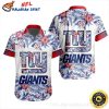 Dynamic Blue And White NY Giants Fanatic Customizable Hawaiian Shirt