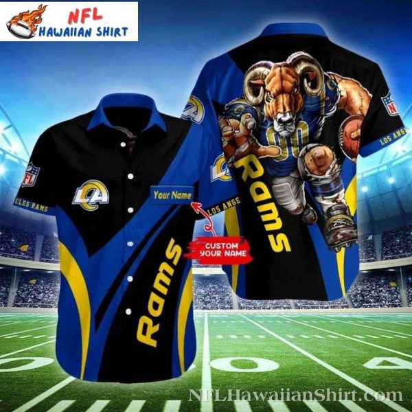 Customizable  Los Angeles Rams Power Play Hawaiian Shirt