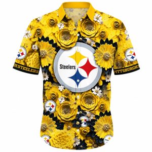 Daisy Field Pittsburgh Steelers Hawaiian Shirt 1