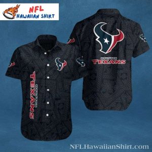 Dark Elegance – Houston Texans Sophisticated Print Hawaiian Shirt