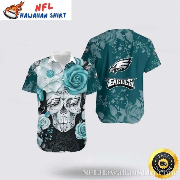 Day Of The Dead Celebration Philadelphia Eagles Aloha Shirt