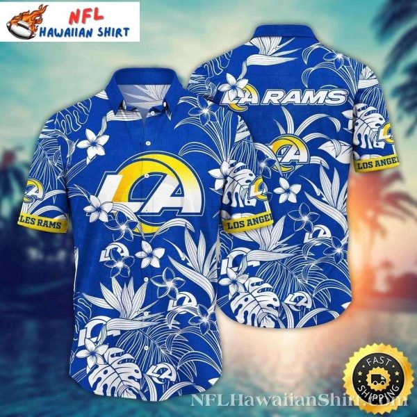 Deep Ocean Blue LA Rams Hawaiian Shirt – Tropical Wave Edition