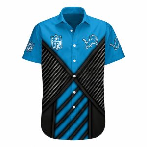 Detroit Lions Aquatic Stripe Aloha Shirt Lions Fan Gear 1