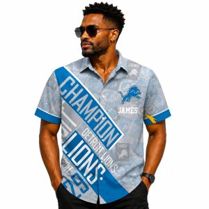 Detroit Lions Championship Legacy Personalized Hawaiian Shirt